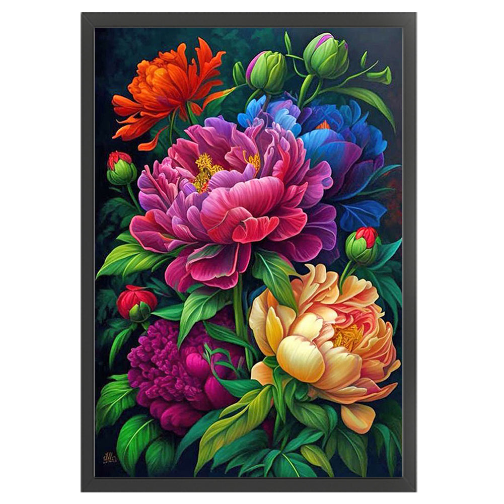 Peony - 11CT Stamped Cross Stitch 40*60CM