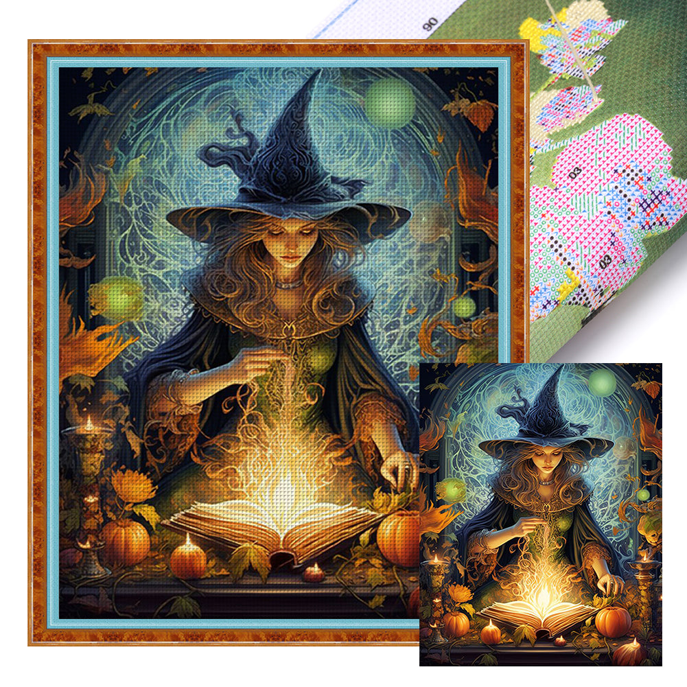 Halloween Witch - 11CT Stamped Cross Stitch 40*50CM