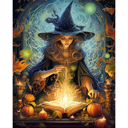 Halloween Witch - 11CT Stamped Cross Stitch 40*50CM