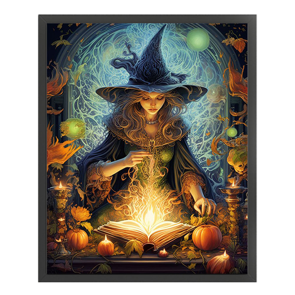 Halloween Witch - 11CT Stamped Cross Stitch 40*50CM