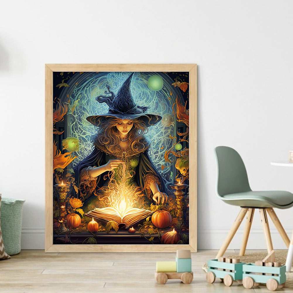 Halloween Witch - 11CT Stamped Cross Stitch 40*50CM