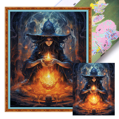 Halloween Witch - 11CT Stamped Cross Stitch 40*50CM