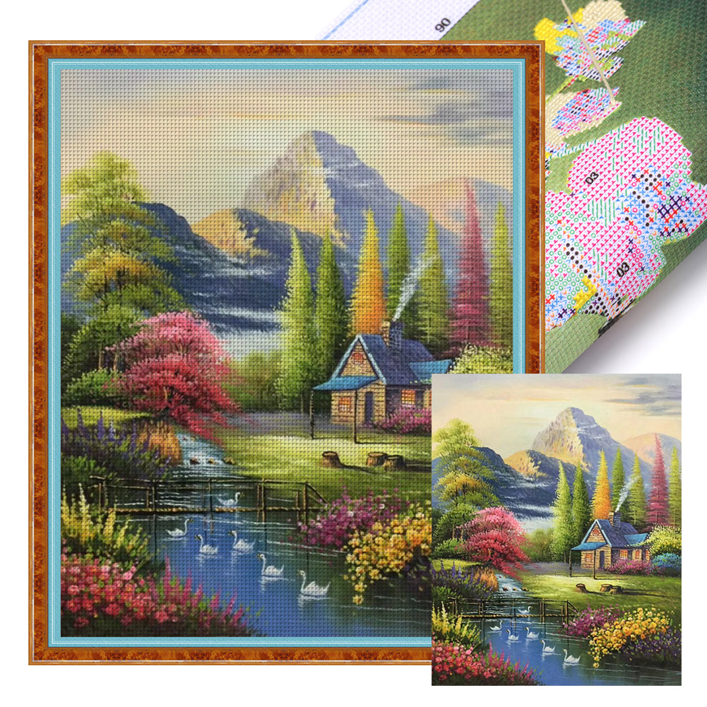 Landscape - 11CT Stamped Cross Stitch 40*50CM