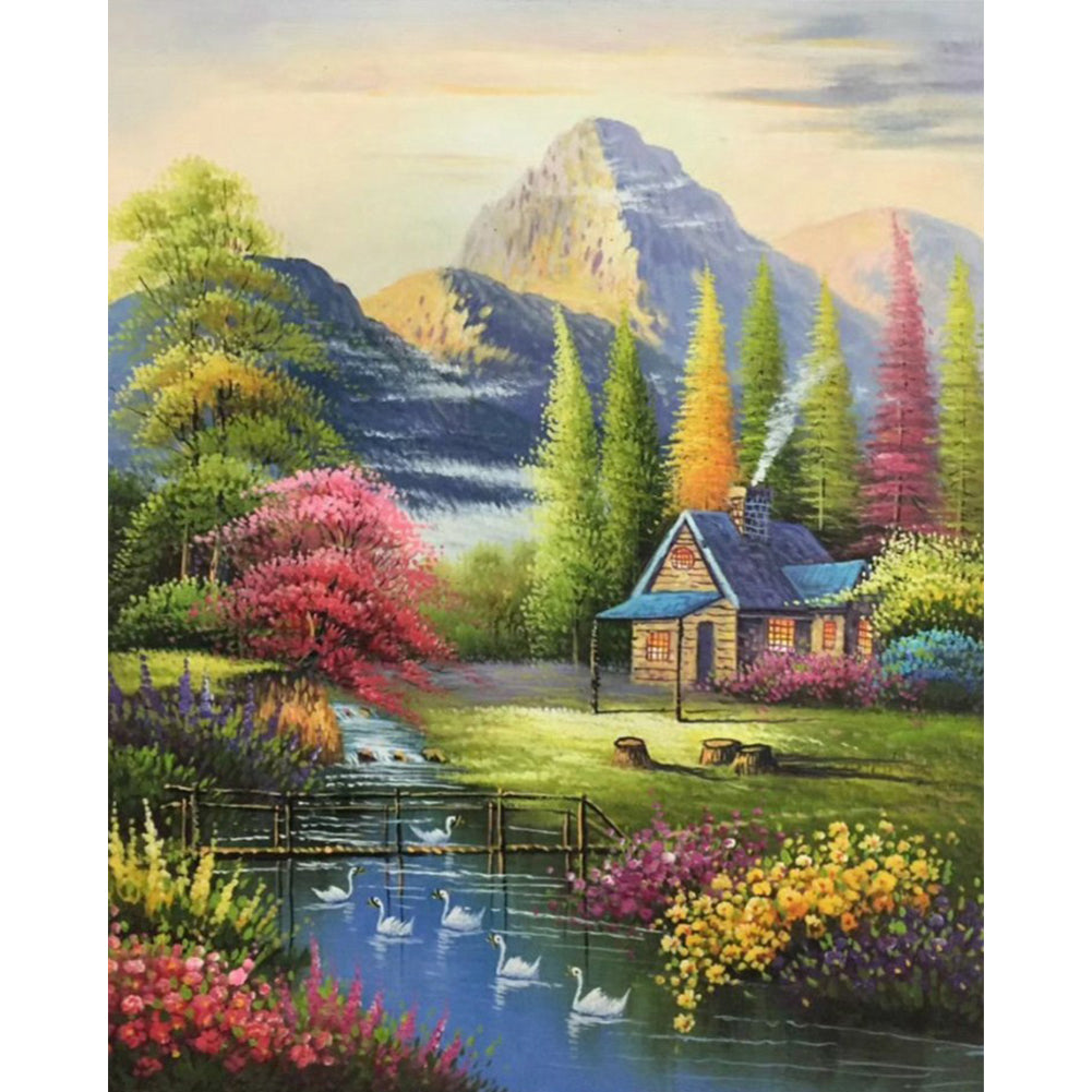 Landscape - 11CT Stamped Cross Stitch 40*50CM