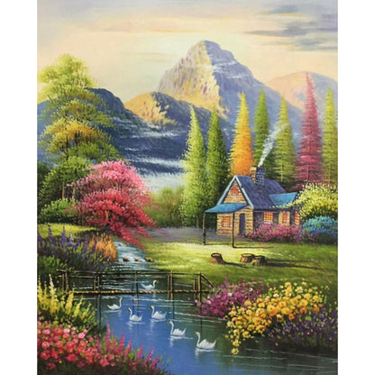 Landscape - 11CT Stamped Cross Stitch 40*50CM