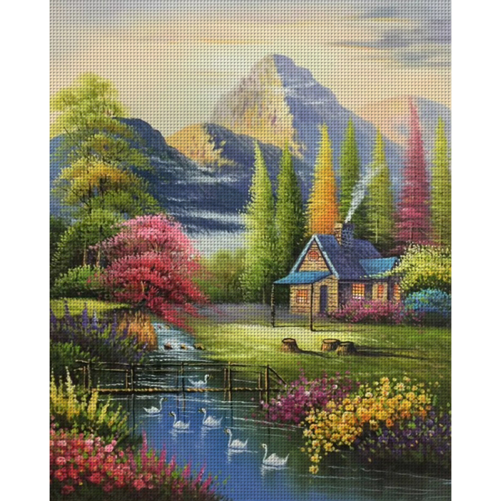 Landscape - 11CT Stamped Cross Stitch 40*50CM