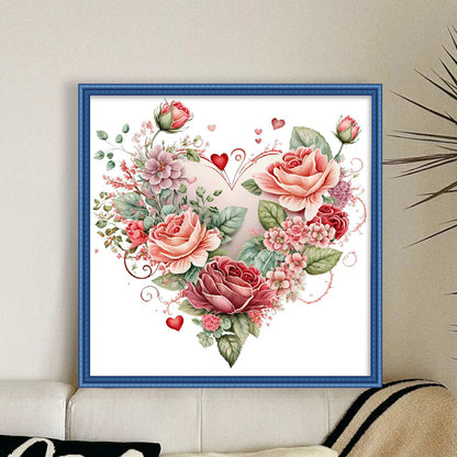 Heart Shaped Ocean - 11CT Stamped Cross Stitch 40*40CM