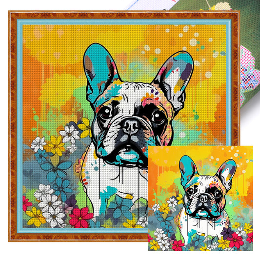 Colorful Dogs - 11CT Stamped Cross Stitch 40*40CM