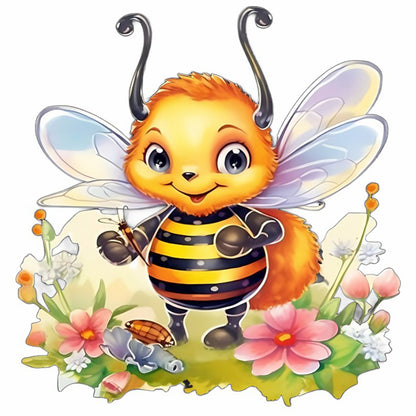 Bee - Full Round Drill Diamond Painting 30*30CM