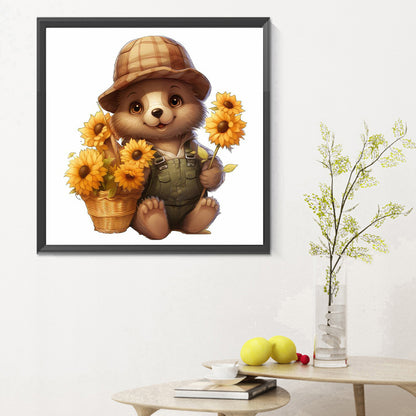 Bear - Full Round Drill Diamond Painting 30*30CM