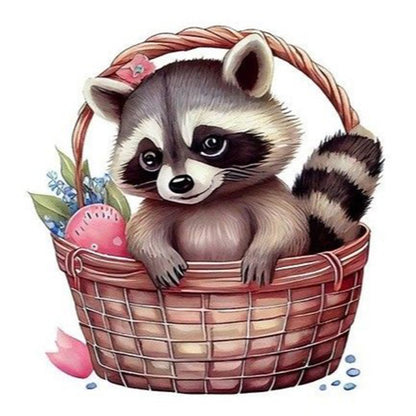 Raccoon - Full Round Drill Diamond Painting 30*30CM
