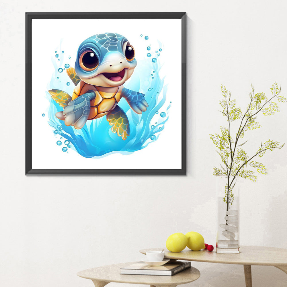 Sea Turtle - Full Round Drill Diamond Painting 30*30CM