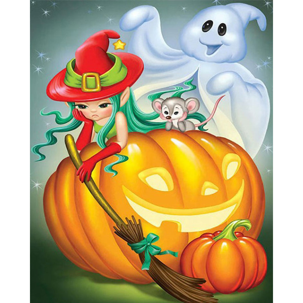 Pumpkin Ghost - 11CT Counted Cross Stitch 40*50CM