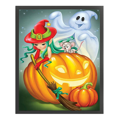 Pumpkin Ghost - 11CT Counted Cross Stitch 40*50CM