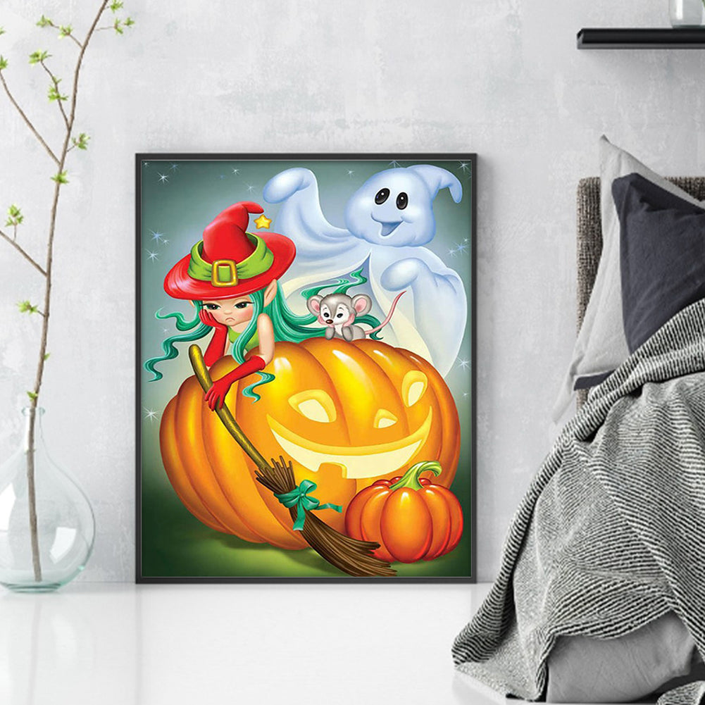 Pumpkin Ghost - 11CT Counted Cross Stitch 40*50CM