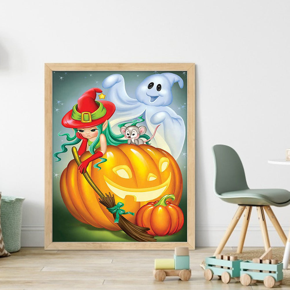 Pumpkin Ghost - 11CT Counted Cross Stitch 40*50CM