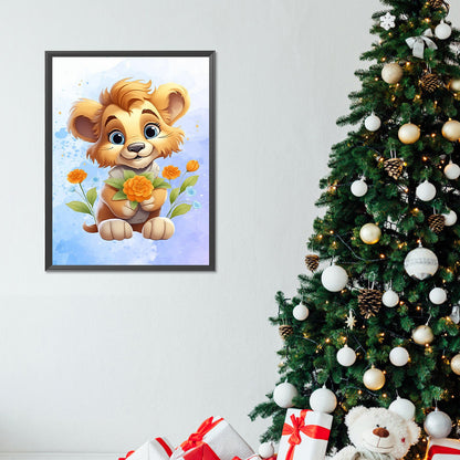 Lion - Full Round Drill Diamond Painting 30*40CM