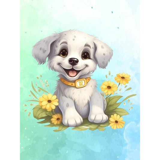 Puppy - Full Round Drill Diamond Painting 30*40CM