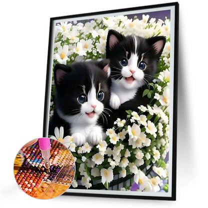 Cat - Full Round Drill Diamond Painting 30*40CM