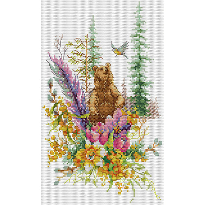 The Spirit Of The Spring Forest - 14CT Stamped Cross Stitch 22*34CM(Joy Sunday)