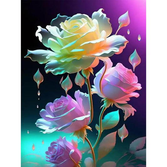 Flower - Full Round Drill Diamond Painting 30*40CM