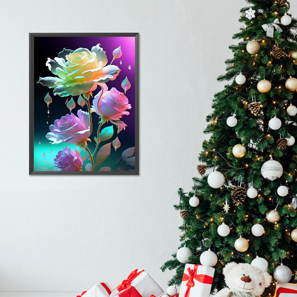 Flower - Full Round Drill Diamond Painting 30*40CM