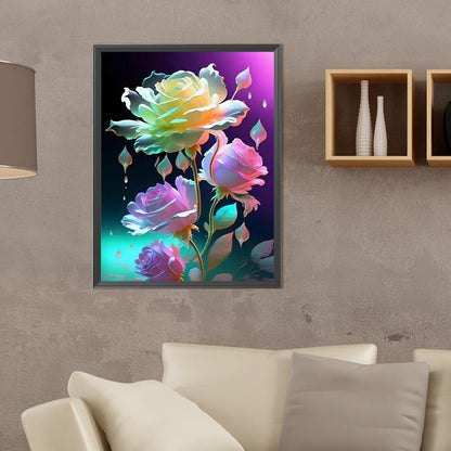 Flower - Full Round Drill Diamond Painting 30*40CM