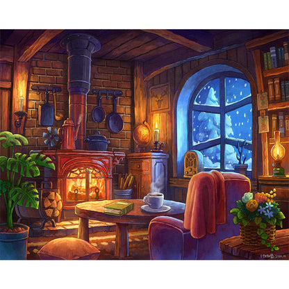 Cozy Cabin - Full Round Drill Diamond Painting 50*40CM