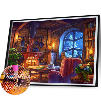 Cozy Cabin - Full Round Drill Diamond Painting 50*40CM