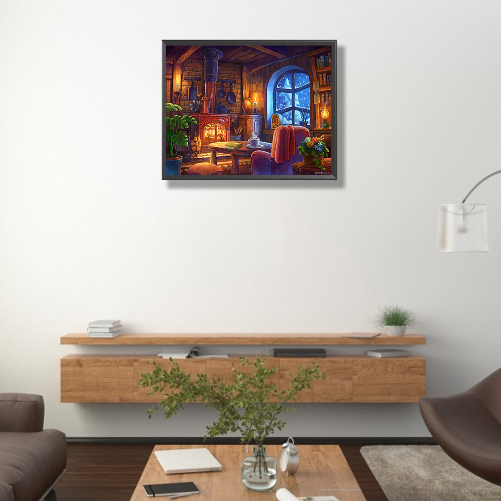 Cozy Cabin - Full Round Drill Diamond Painting 50*40CM