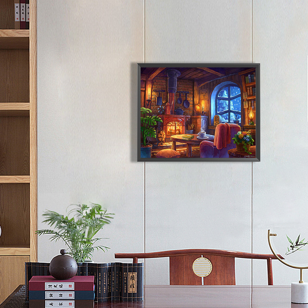 Cozy Cabin - Full Round Drill Diamond Painting 50*40CM