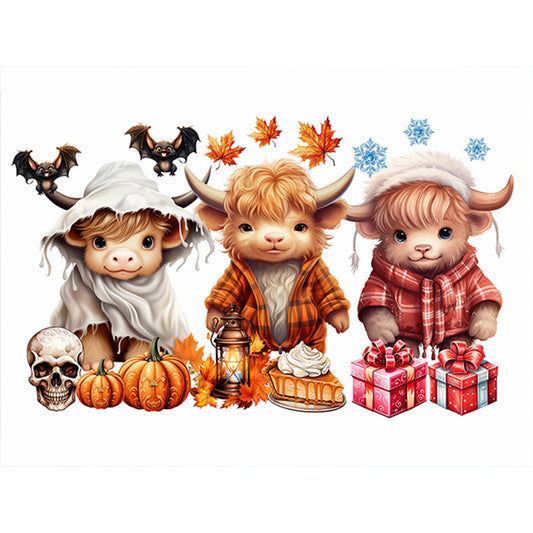 Halloween Yak - Full Round Drill Diamond Painting 40*30CM