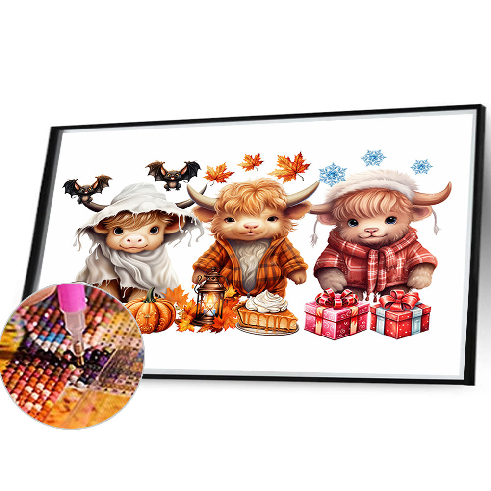 Halloween Yak - Full Round Drill Diamond Painting 40*30CM