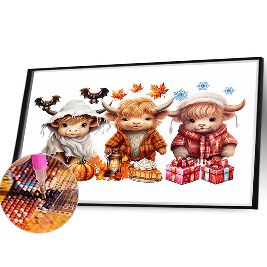 Halloween Yak - Full Round Drill Diamond Painting 40*30CM
