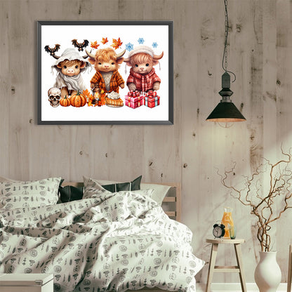 Halloween Yak - Full Round Drill Diamond Painting 40*30CM