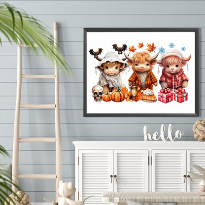 Halloween Yak - Full Round Drill Diamond Painting 40*30CM