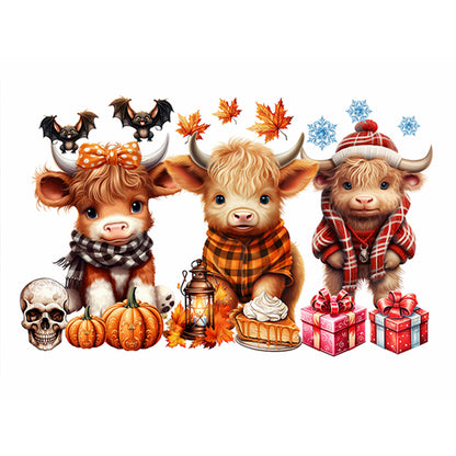 Halloween Yak - Full Round Drill Diamond Painting 40*30CM