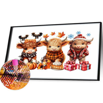 Halloween Yak - Full Round Drill Diamond Painting 40*30CM