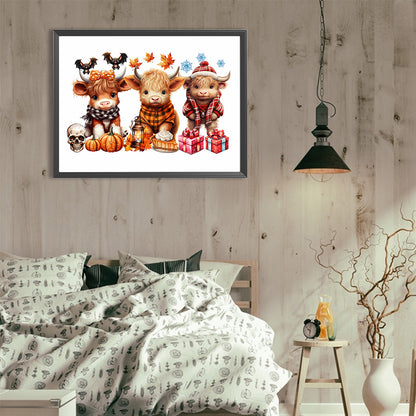 Halloween Yak - Full Round Drill Diamond Painting 40*30CM