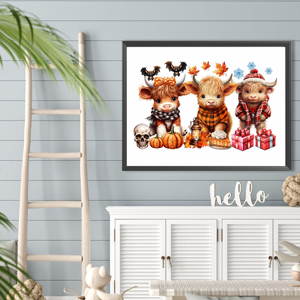Halloween Yak - Full Round Drill Diamond Painting 40*30CM