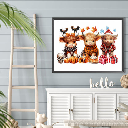 Halloween Yak - Full Round Drill Diamond Painting 40*30CM