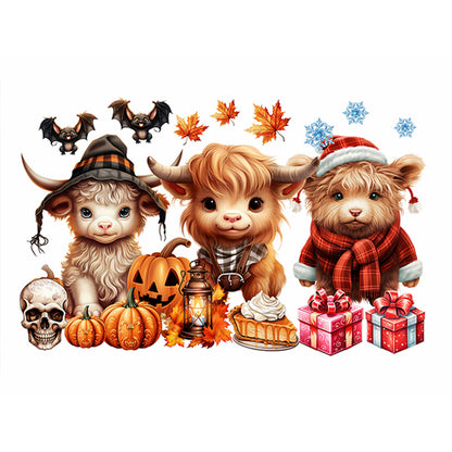 Halloween Yak - Full Round Drill Diamond Painting 40*30CM