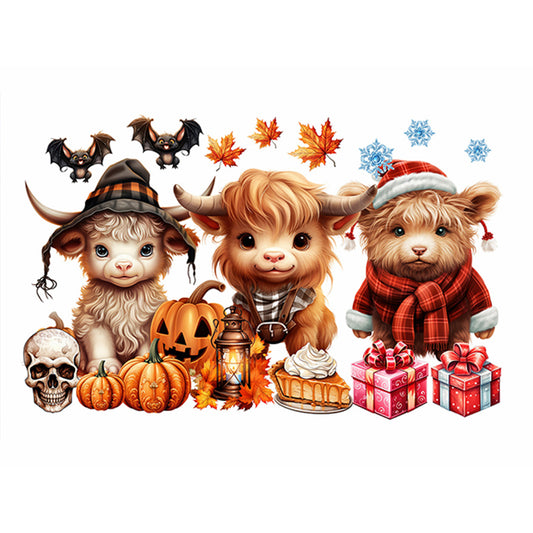 Halloween Yak - Full Round Drill Diamond Painting 40*30CM