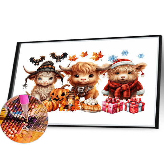 Halloween Yak - Full Round Drill Diamond Painting 40*30CM