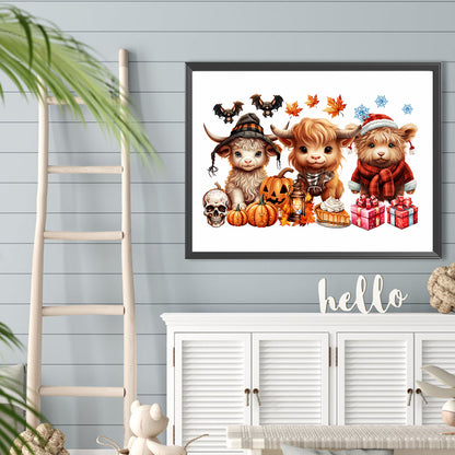 Halloween Yak - Full Round Drill Diamond Painting 40*30CM