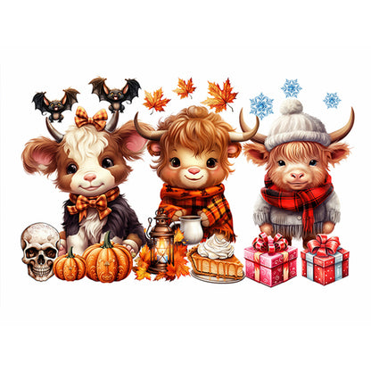 Halloween Yak - Full Round Drill Diamond Painting 40*30CM