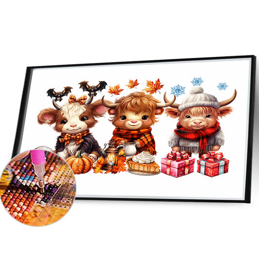 Halloween Yak - Full Round Drill Diamond Painting 40*30CM