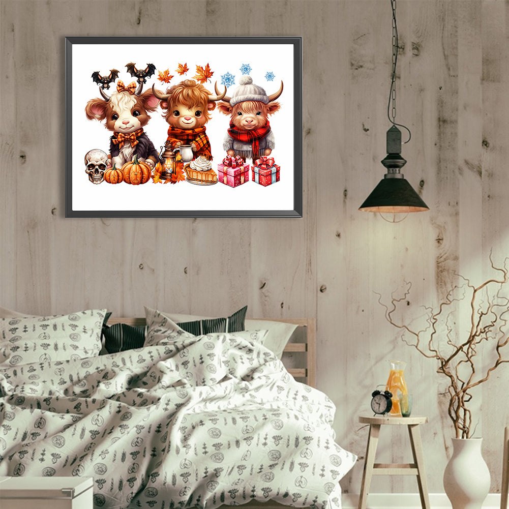 Halloween Yak - Full Round Drill Diamond Painting 40*30CM