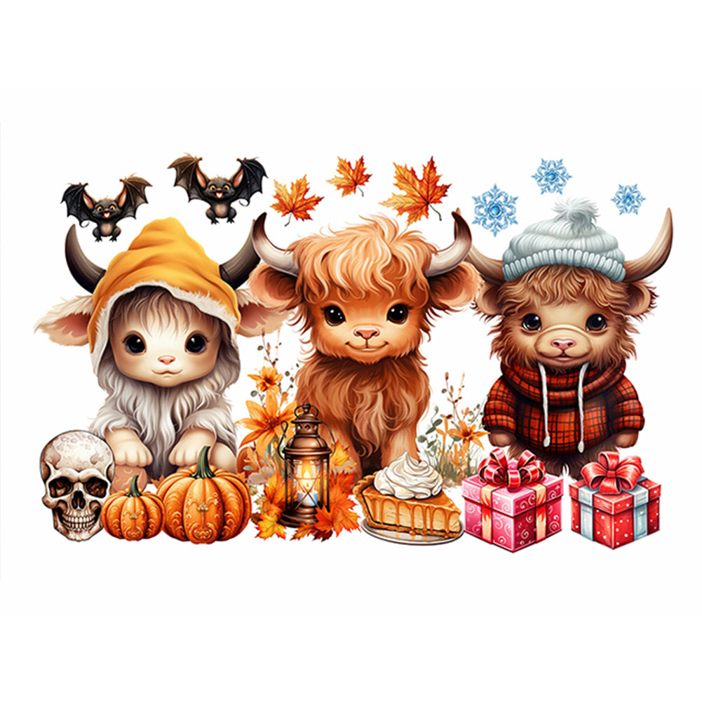Halloween Yak - Full Round Drill Diamond Painting 40*30CM