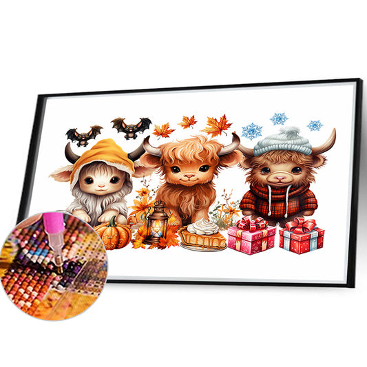 Halloween Yak - Full Round Drill Diamond Painting 40*30CM